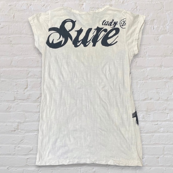 Sure Ladies 100% Cotton Beatles Graphic Tee Cap Sleeves and Crew Neck - Picture 2 of 5